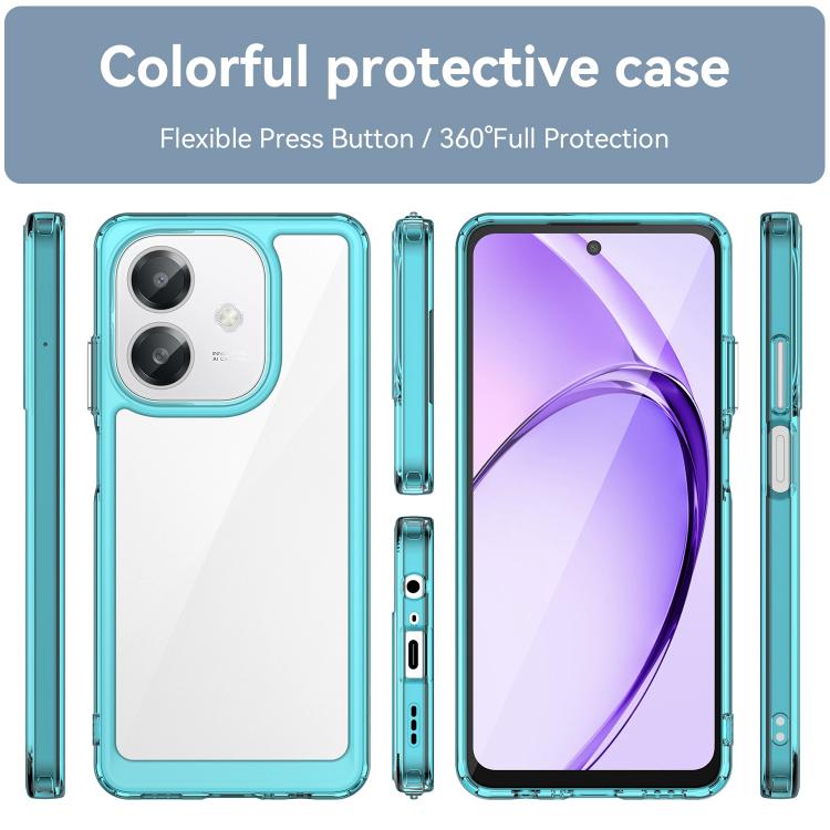 For OPPO A3X 4G Colorful Series Acrylic Hybrid TPU Phone Case