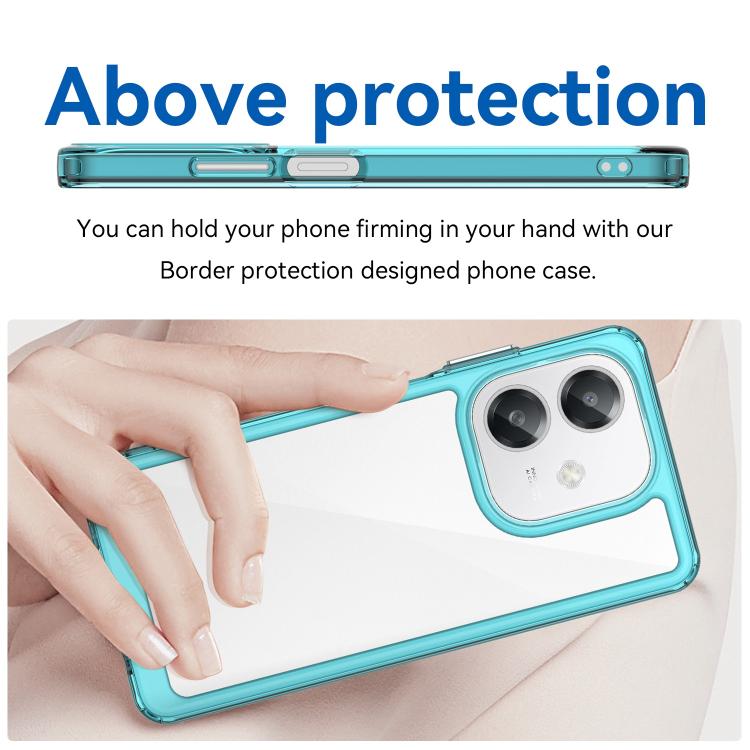 For OPPO A3X 4G Colorful Series Acrylic Hybrid TPU Phone Case