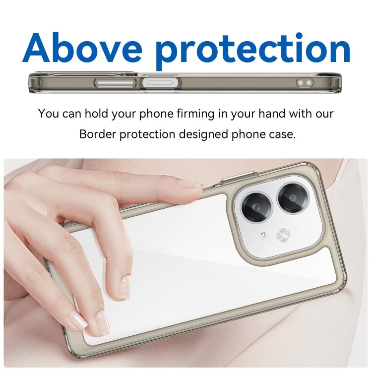 For OPPO A3X 4G Colorful Series Acrylic Hybrid TPU Phone Case