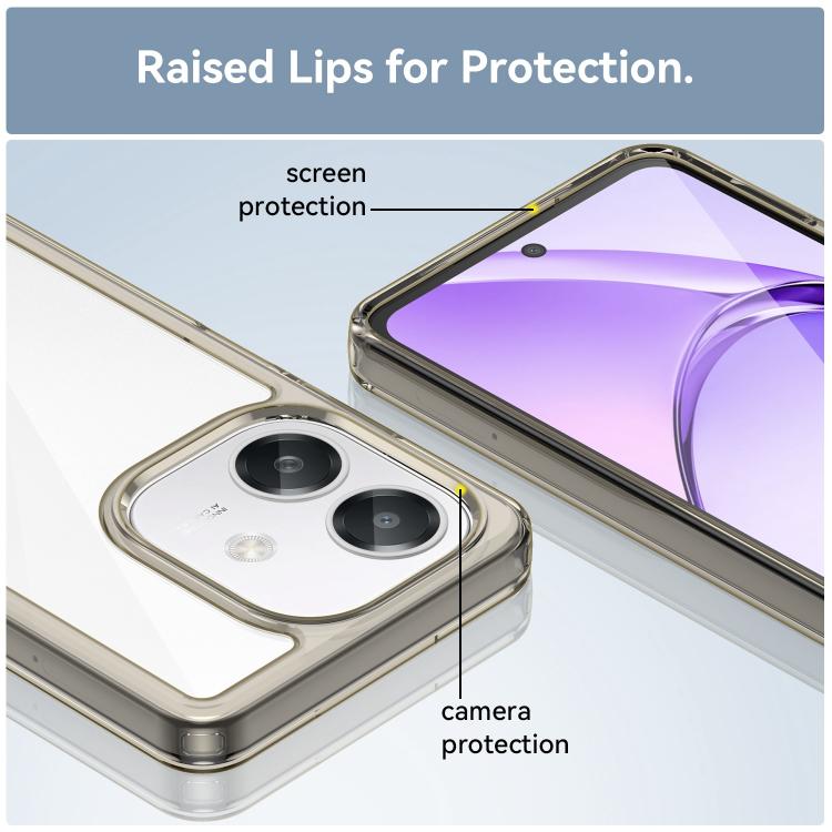 For OPPO A3X 4G Colorful Series Acrylic Hybrid TPU Phone Case