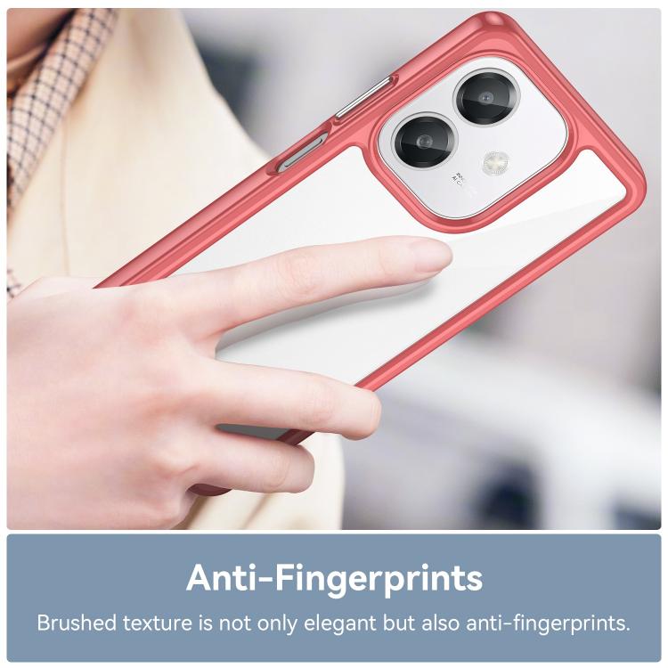 For OPPO A3X 4G Colorful Series Acrylic Hybrid TPU Phone Case