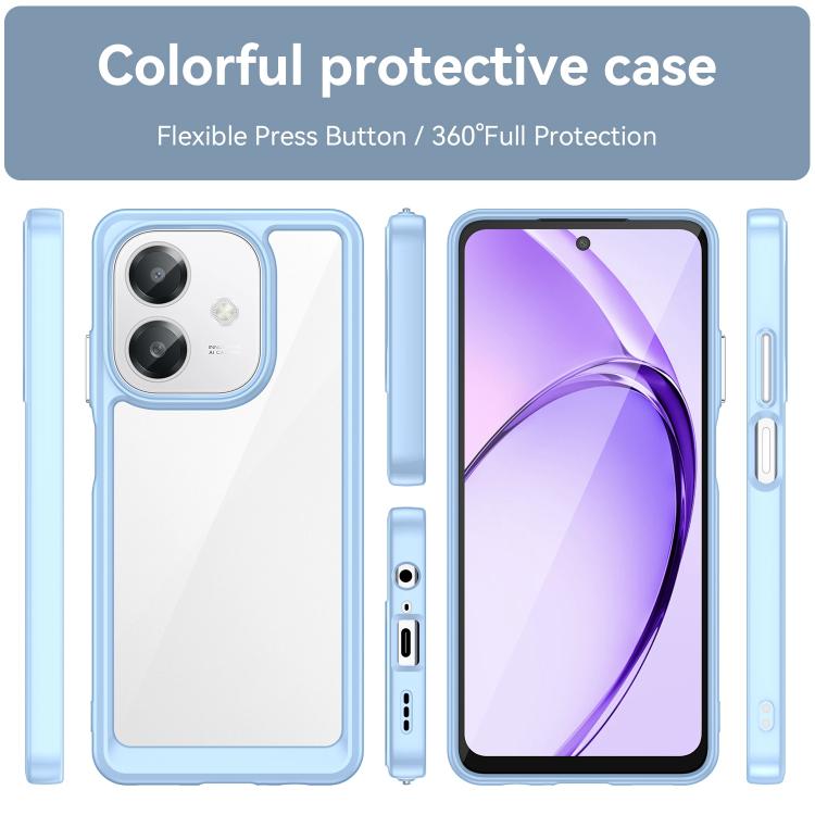 For OPPO A3X 4G Colorful Series Acrylic Hybrid TPU Phone Case