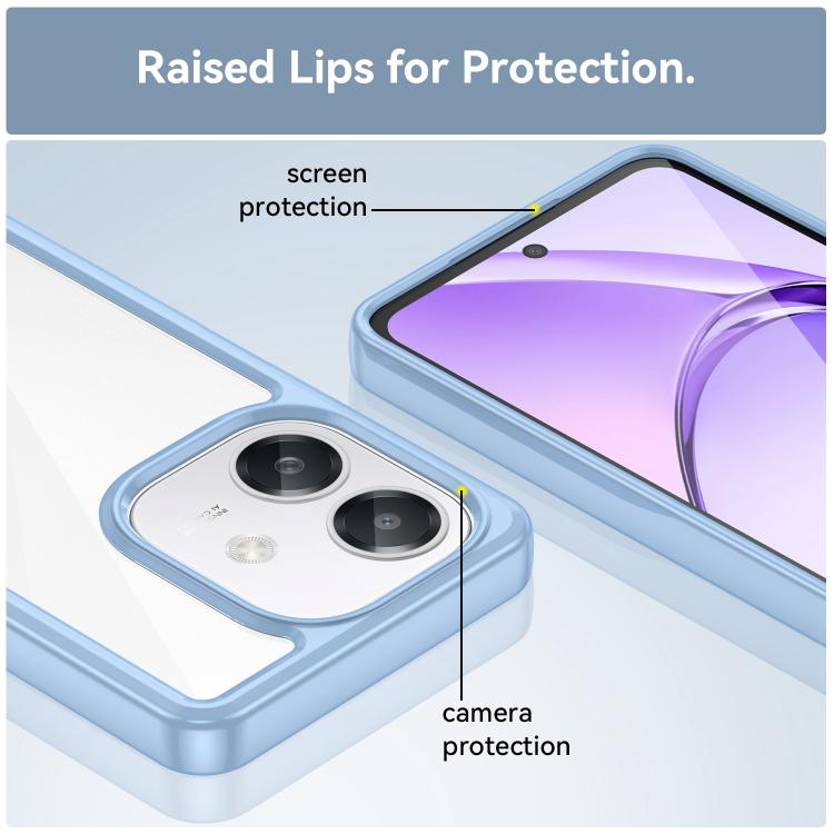 For OPPO A3X 4G Colorful Series Acrylic Hybrid TPU Phone Case