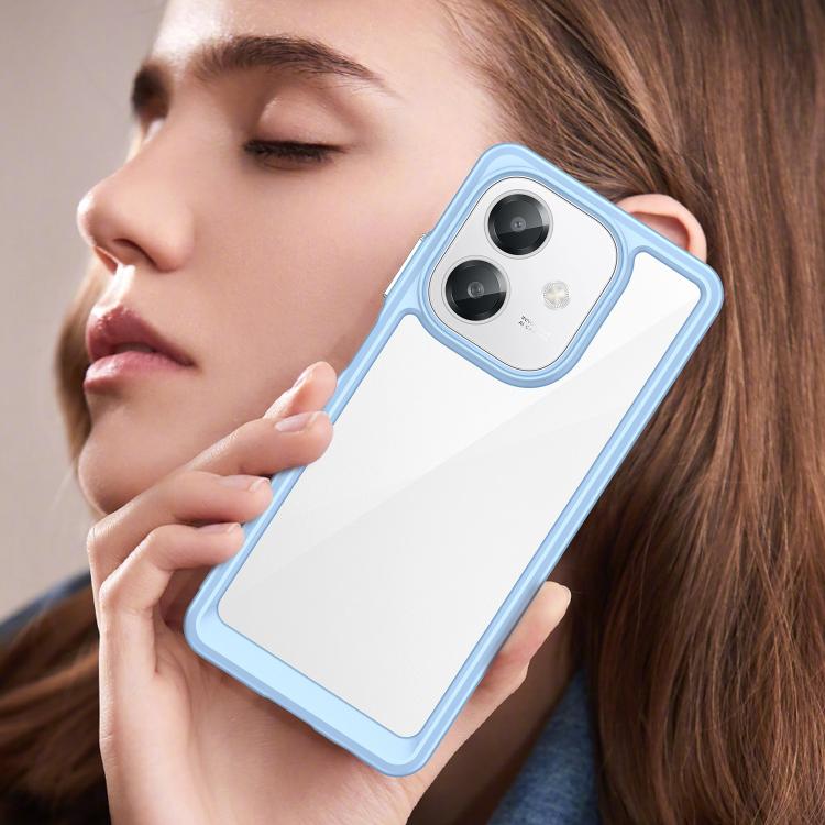 For OPPO A3X 4G Colorful Series Acrylic Hybrid TPU Phone Case