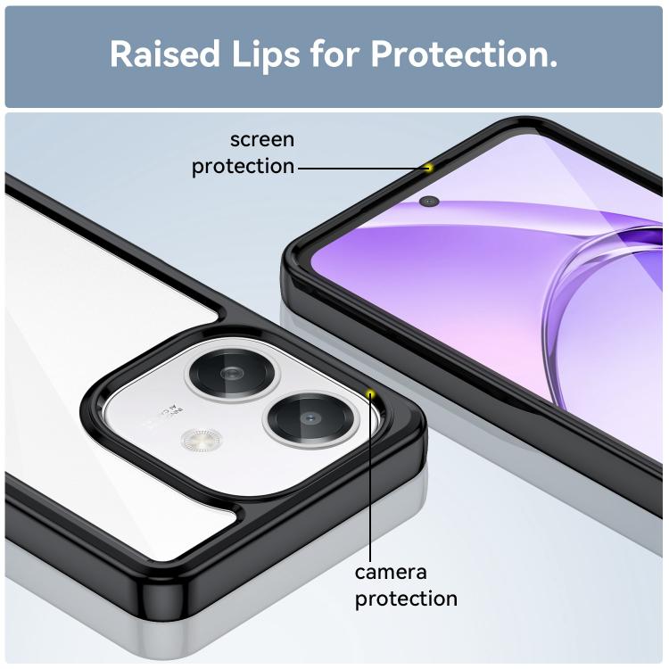 For OPPO A3X 4G Colorful Series Acrylic Hybrid TPU Phone Case