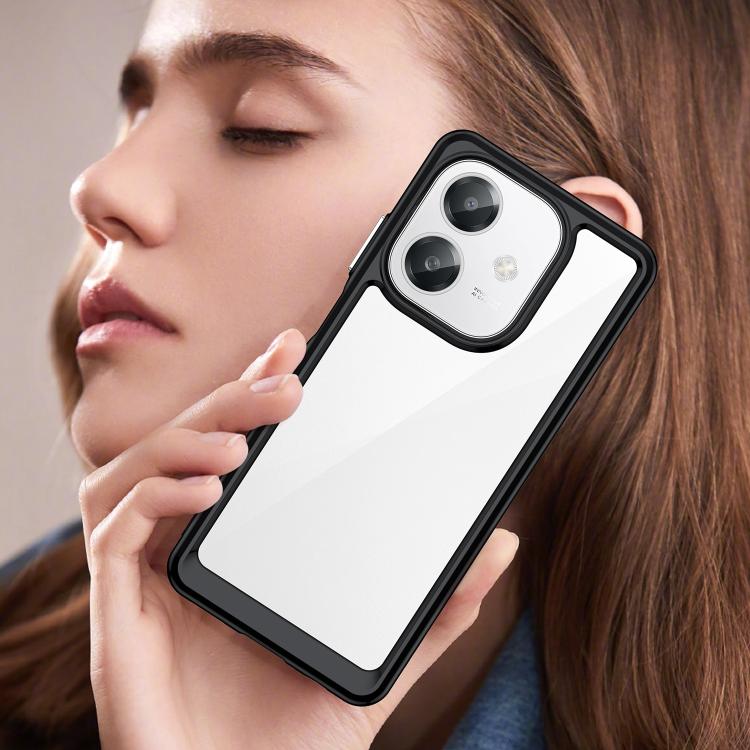 For OPPO A3X 4G Colorful Series Acrylic Hybrid TPU Phone Case