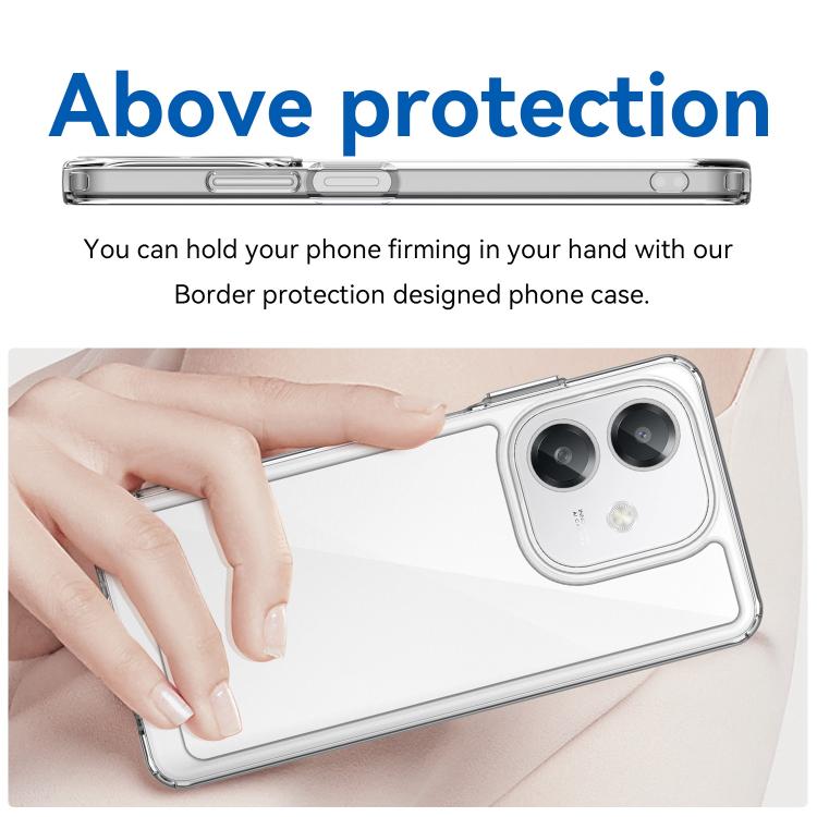 For OPPO A3X 5G India Colorful Series Acrylic Hybrid TPU Phone Case