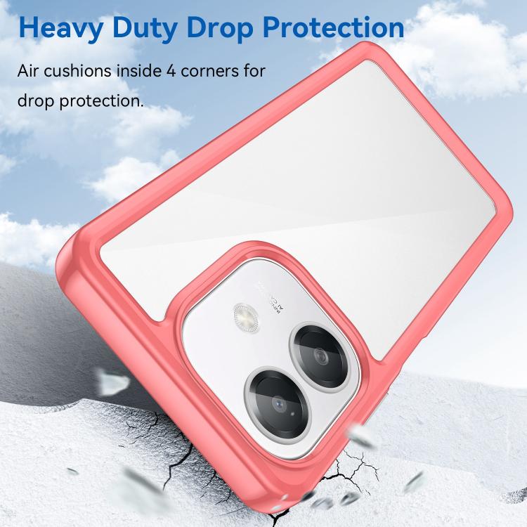 For OPPO A3X 5G India Colorful Series Acrylic Hybrid TPU Phone Case