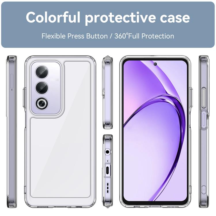 For OPPO A3 Energy Colorful Series Acrylic Hybrid TPU Phone Case