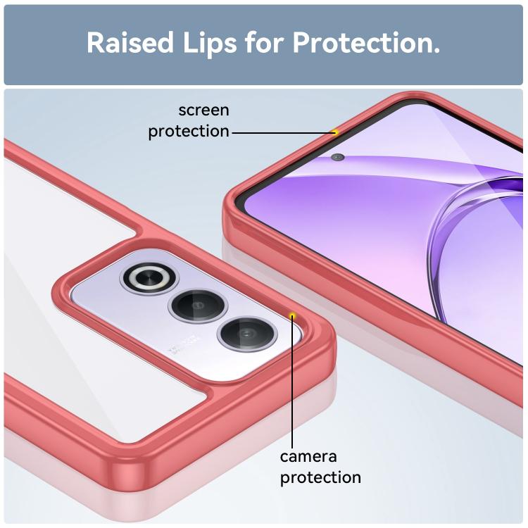 For OPPO A3 Energy Colorful Series Acrylic Hybrid TPU Phone Case