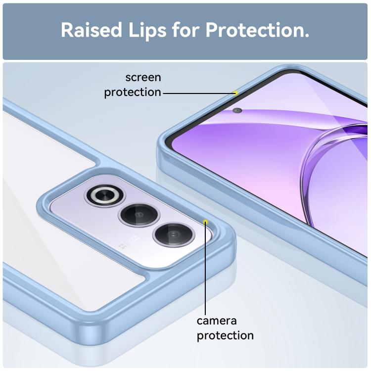 For OPPO A3 Energy Colorful Series Acrylic Hybrid TPU Phone Case