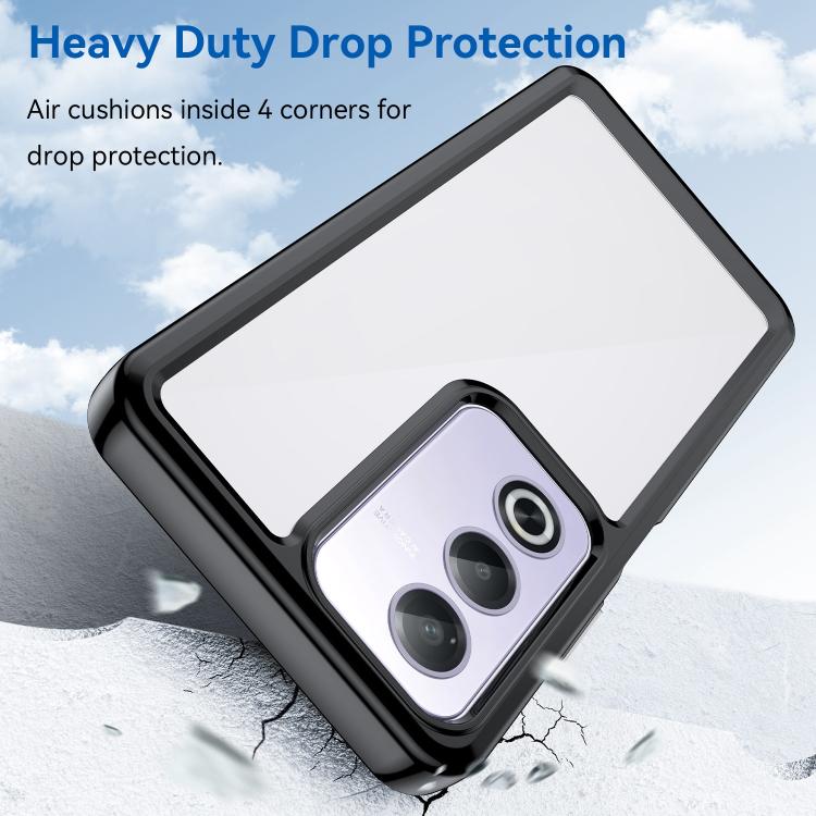 For OPPO A3 Energy Colorful Series Acrylic Hybrid TPU Phone Case