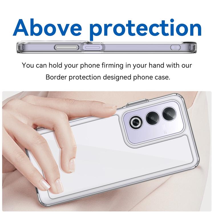 For OPPO A80 Colorful Series Acrylic Hybrid TPU Phone Case
