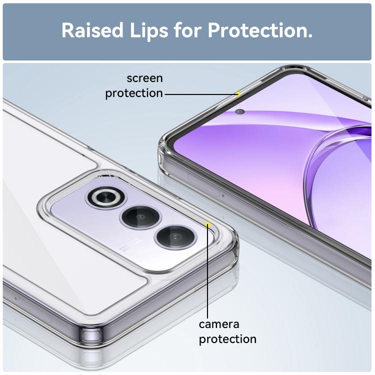 For OPPO A80 Colorful Series Acrylic Hybrid TPU Phone Case