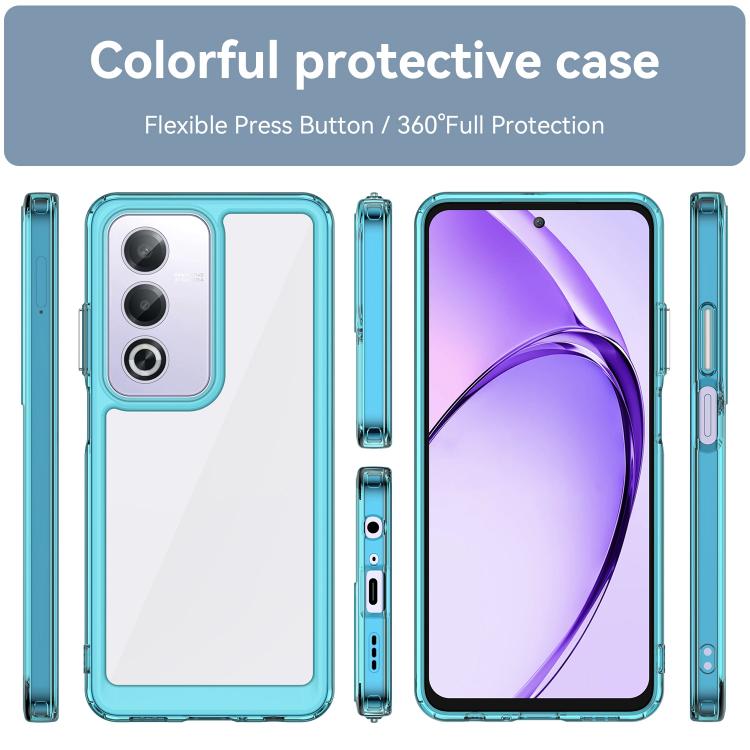 For OPPO A80 Colorful Series Acrylic Hybrid TPU Phone Case