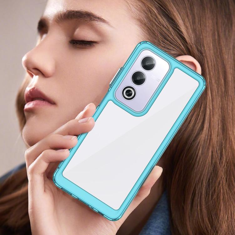For OPPO A80 Colorful Series Acrylic Hybrid TPU Phone Case