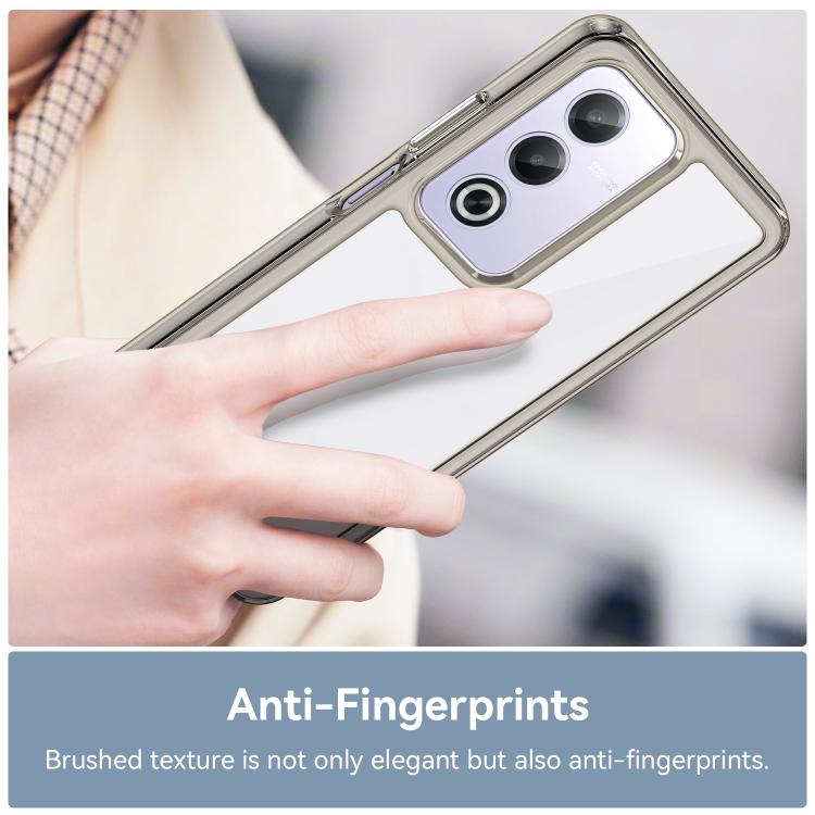 For OPPO A80 Colorful Series Acrylic Hybrid TPU Phone Case