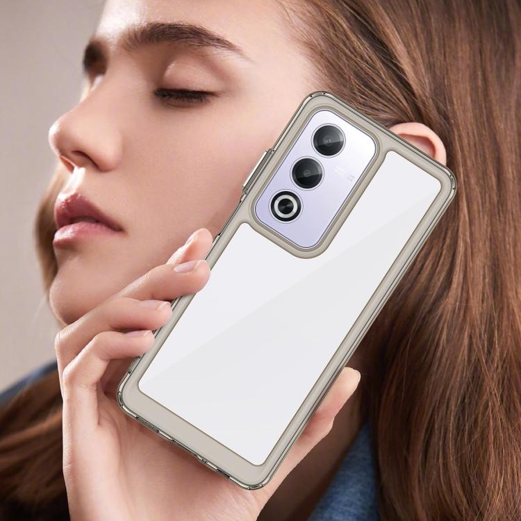 For OPPO A80 Colorful Series Acrylic Hybrid TPU Phone Case