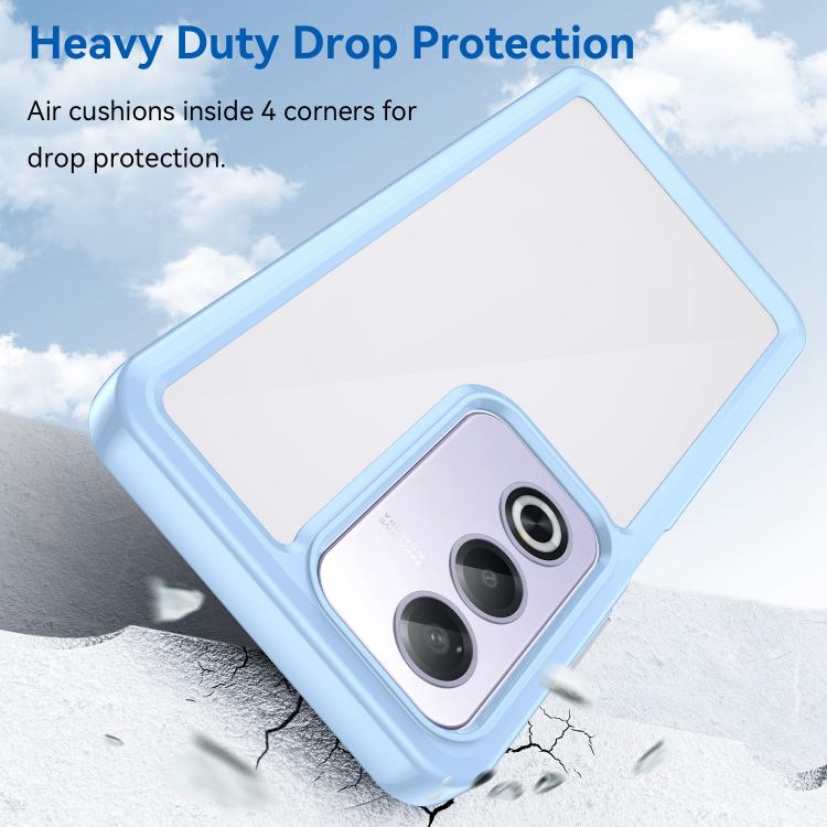 For OPPO A80 Colorful Series Acrylic Hybrid TPU Phone Case