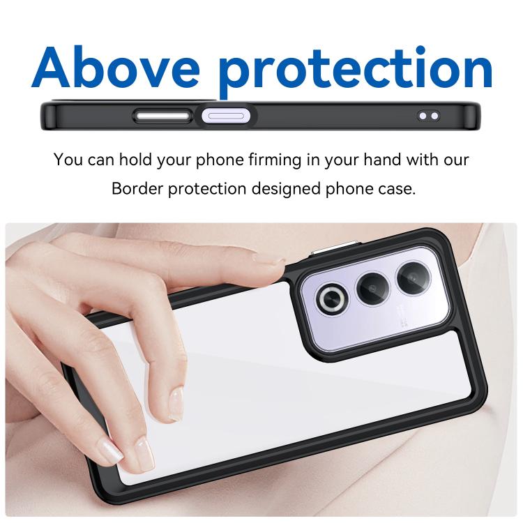 For OPPO A80 Colorful Series Acrylic Hybrid TPU Phone Case