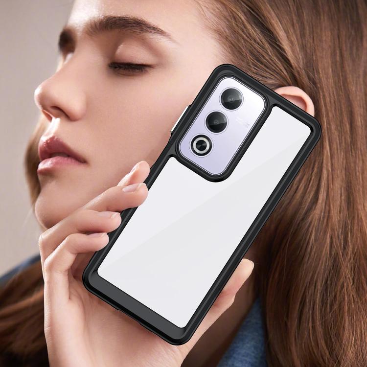 For OPPO A80 Colorful Series Acrylic Hybrid TPU Phone Case