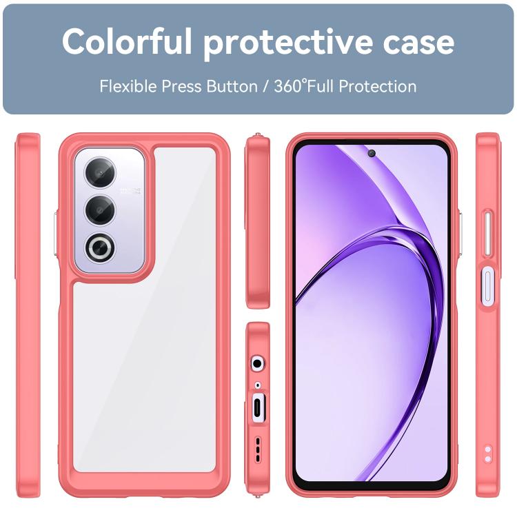 For OPPO K12x 5G India Colorful Series Acrylic Hybrid TPU Phone Case