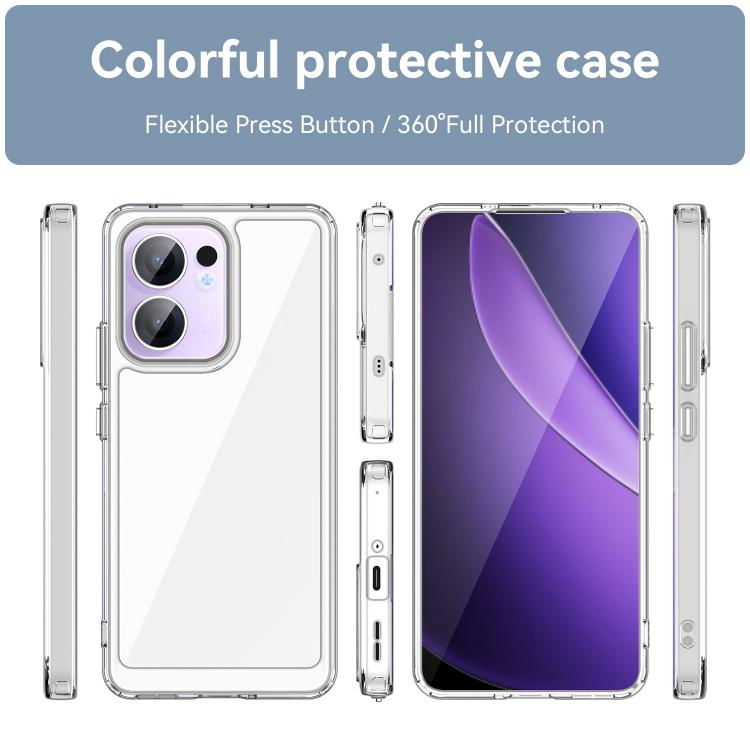For OPPO Reno13 F Colorful Series Acrylic Hybrid TPU Phone Case