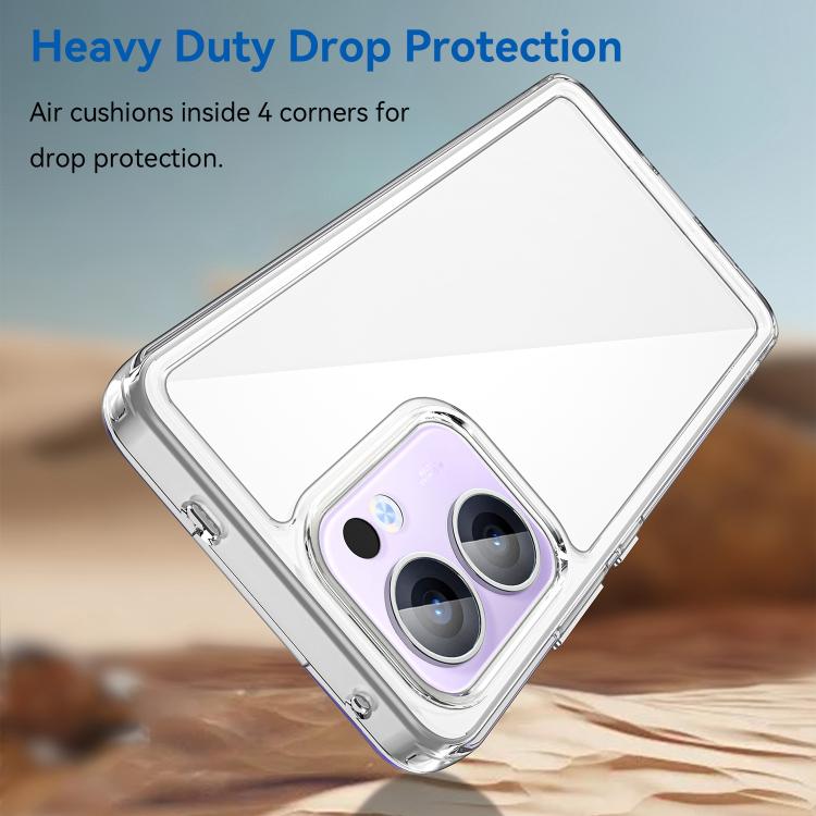 For OPPO Reno13 F Colorful Series Acrylic Hybrid TPU Phone Case