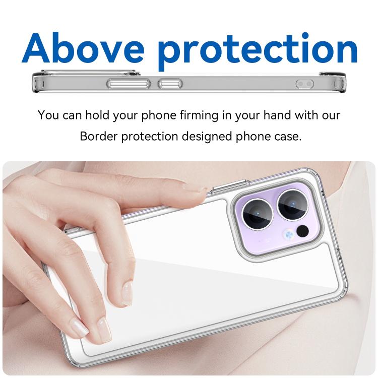 For OPPO Reno13 F Colorful Series Acrylic Hybrid TPU Phone Case