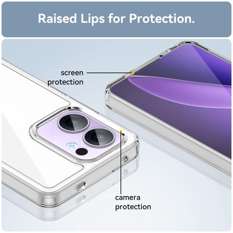 For OPPO Reno13 F Colorful Series Acrylic Hybrid TPU Phone Case