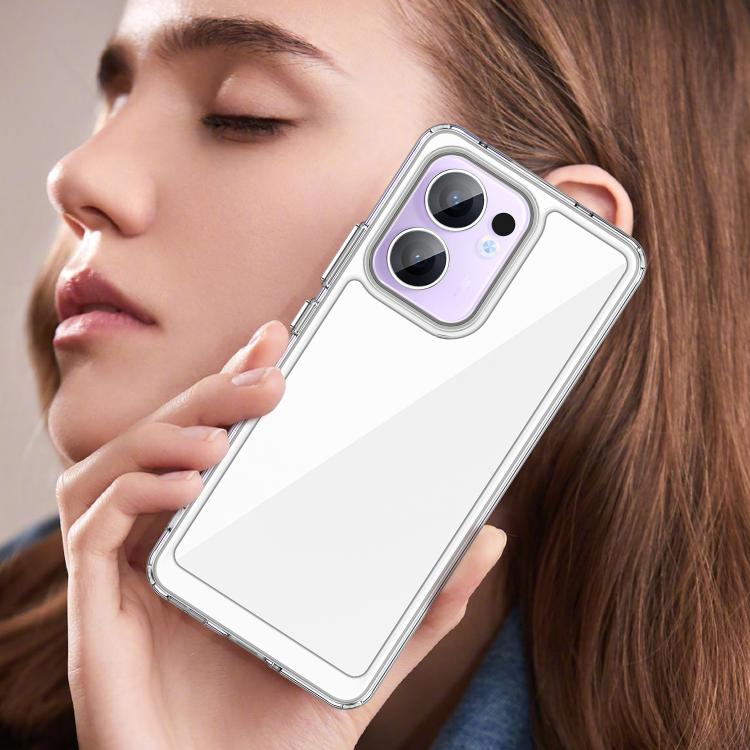 For OPPO Reno13 F Colorful Series Acrylic Hybrid TPU Phone Case