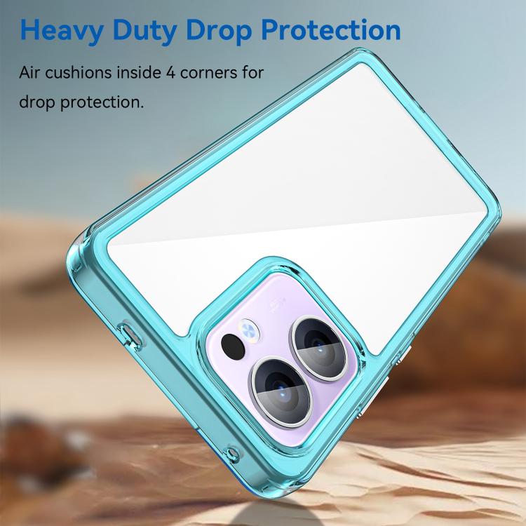 For OPPO Reno13 F Colorful Series Acrylic Hybrid TPU Phone Case