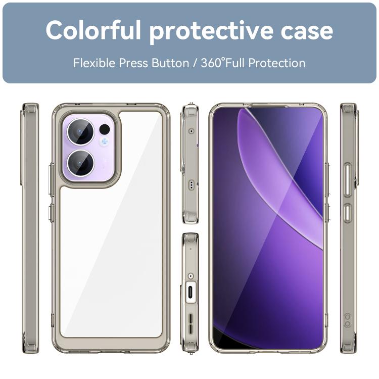 For OPPO Reno13 F Colorful Series Acrylic Hybrid TPU Phone Case