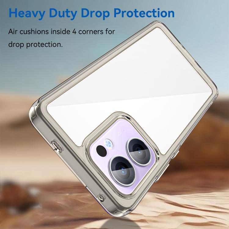 For OPPO Reno13 F Colorful Series Acrylic Hybrid TPU Phone Case