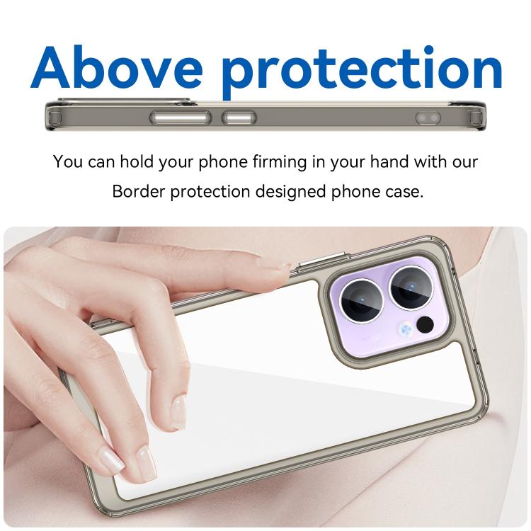 For OPPO Reno13 F Colorful Series Acrylic Hybrid TPU Phone Case