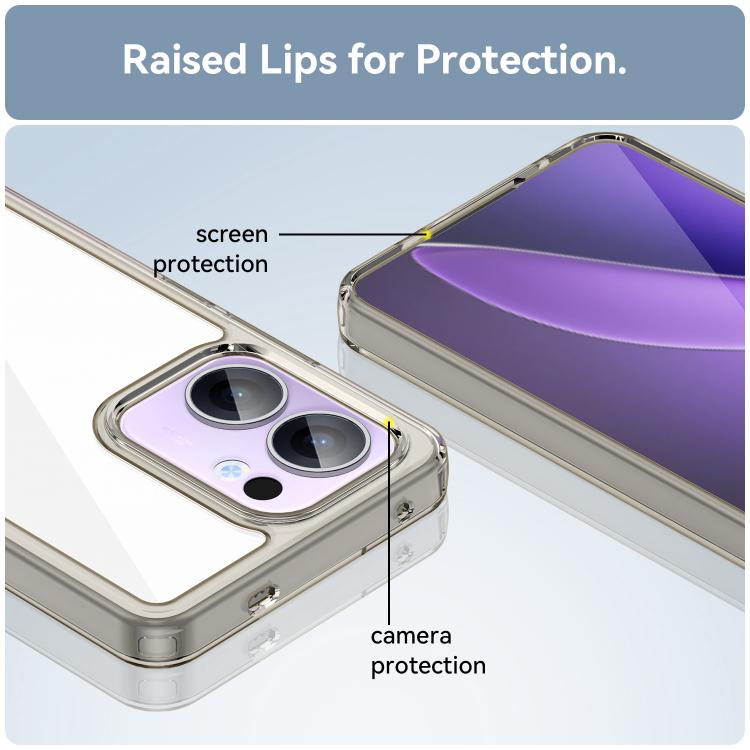 For OPPO Reno13 F Colorful Series Acrylic Hybrid TPU Phone Case