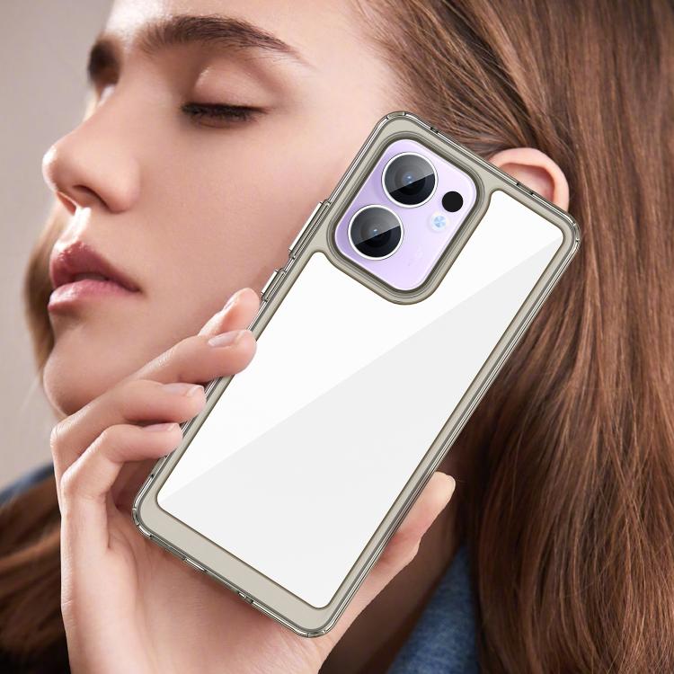For OPPO Reno13 F Colorful Series Acrylic Hybrid TPU Phone Case