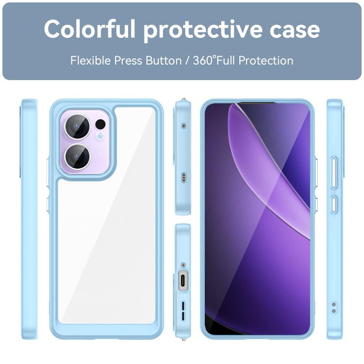 For OPPO Reno13 F Colorful Series Acrylic Hybrid TPU Phone Case