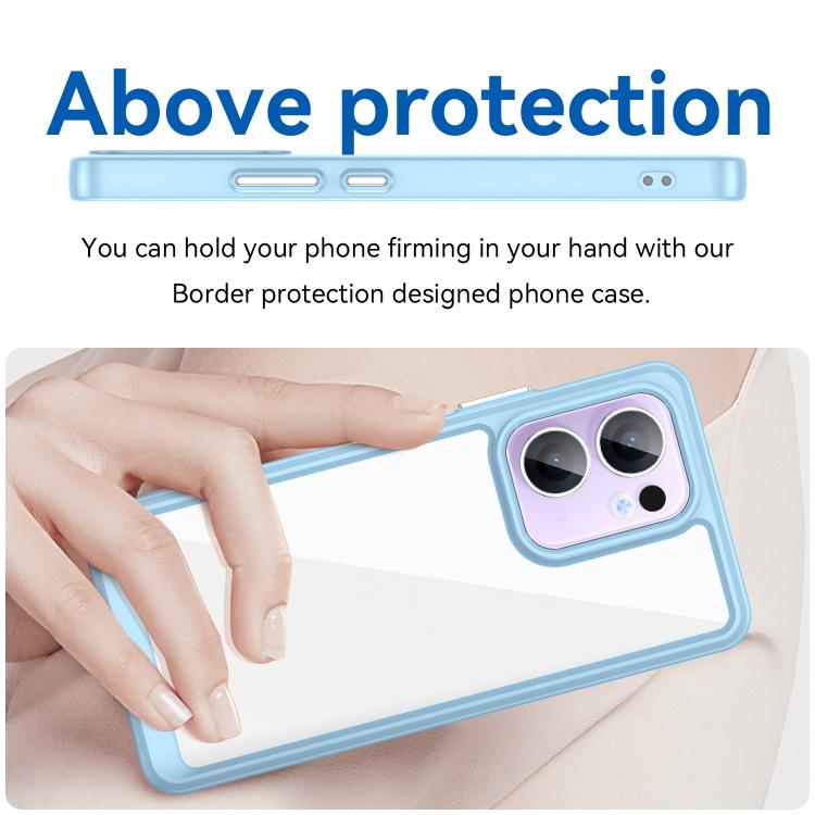 For OPPO Reno13 F Colorful Series Acrylic Hybrid TPU Phone Case