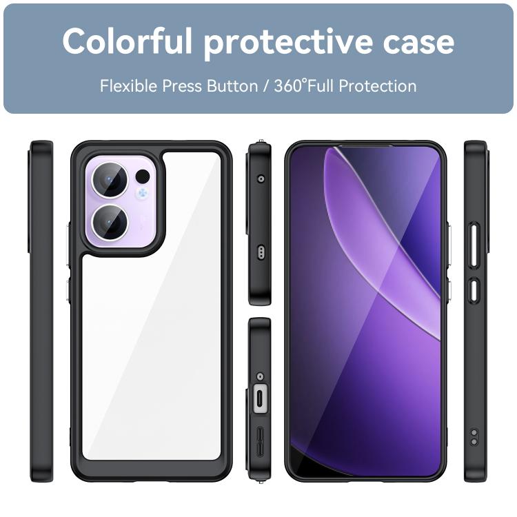 For OPPO Reno13 F Colorful Series Acrylic Hybrid TPU Phone Case