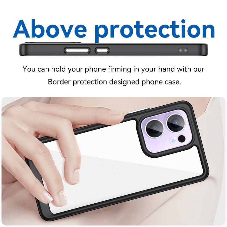 For OPPO Reno13 F Colorful Series Acrylic Hybrid TPU Phone Case