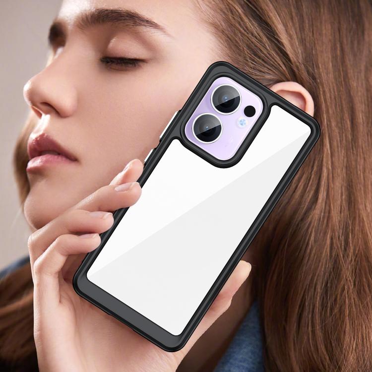 For OPPO Reno13 F Colorful Series Acrylic Hybrid TPU Phone Case