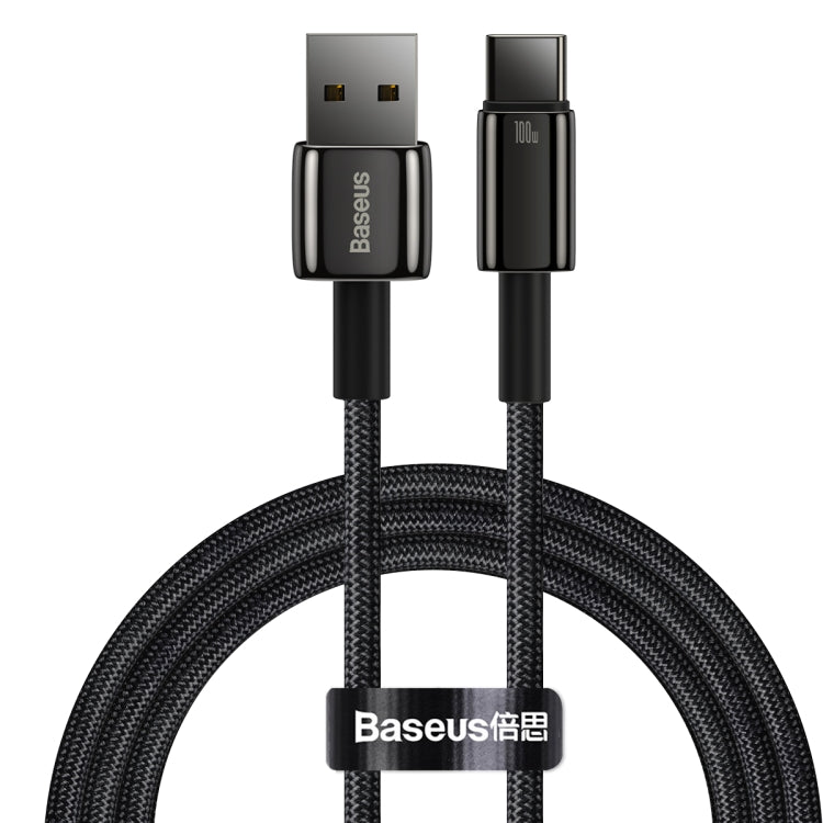 Baseus Tungsten Gold Series 100W USB to USB-C / Type-C Fast Charging Data Cable, Length: