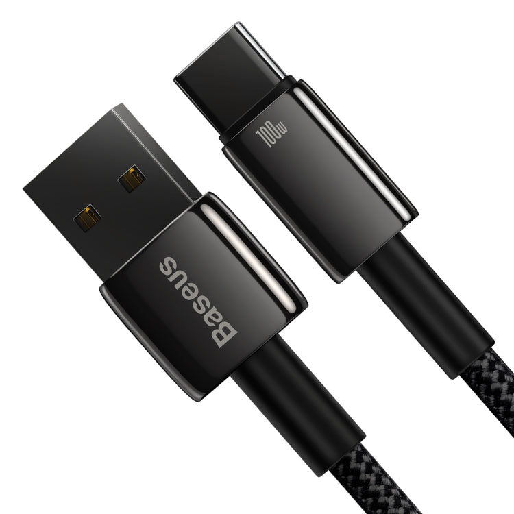 Baseus Tungsten Gold Series 100W USB to USB-C / Type-C Fast Charging Data Cable, Length: