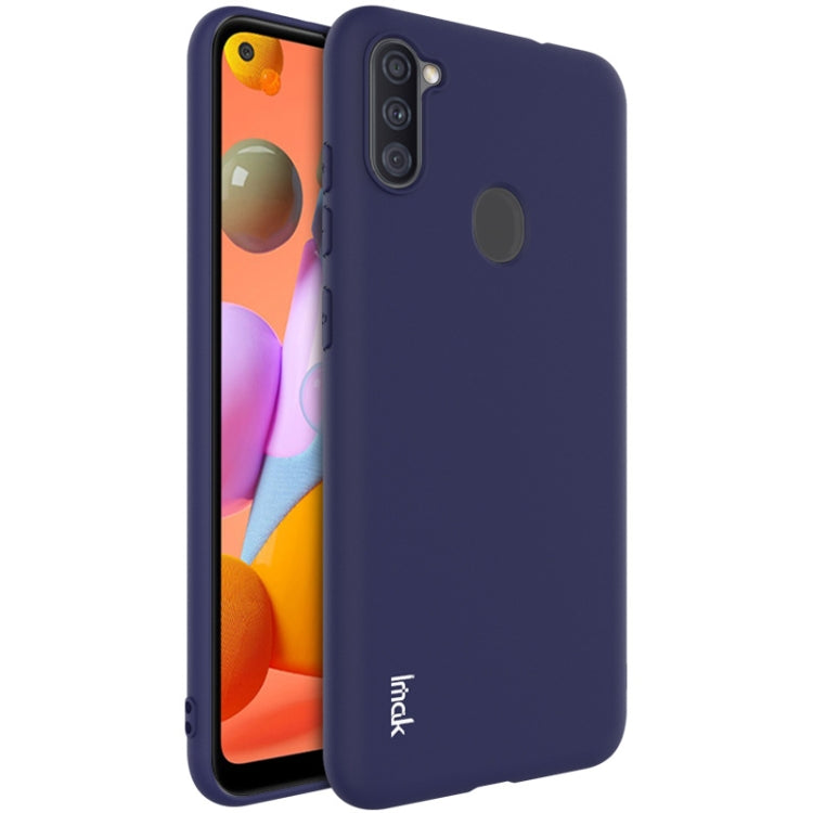 For Samsung Galaxy A11 IMAK UC-1 Series Shockproof Frosted TPU Protective Case(Blue)