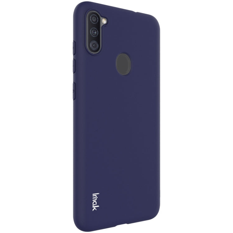 For Samsung Galaxy A11 IMAK UC-1 Series Shockproof Frosted TPU Protective Case(Blue)