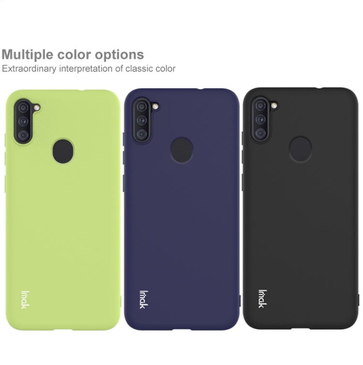 For Samsung Galaxy A11 IMAK UC-1 Series Shockproof Frosted TPU Protective Case(Blue)