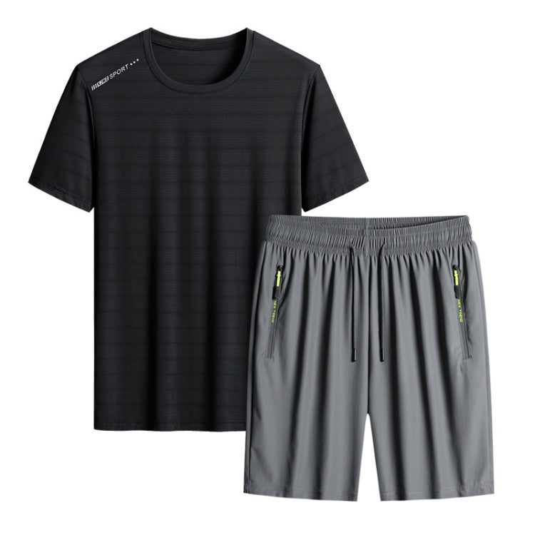 Summer Men T-shirt Short Pants Sports Suit Casual Fitness Two-piece Set, Size: