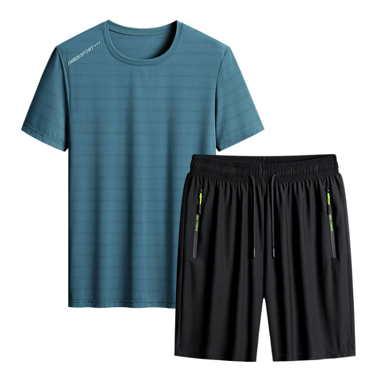 Summer Men T-shirt Short Pants Sports Suit Casual Fitness Two-piece Set, Size: