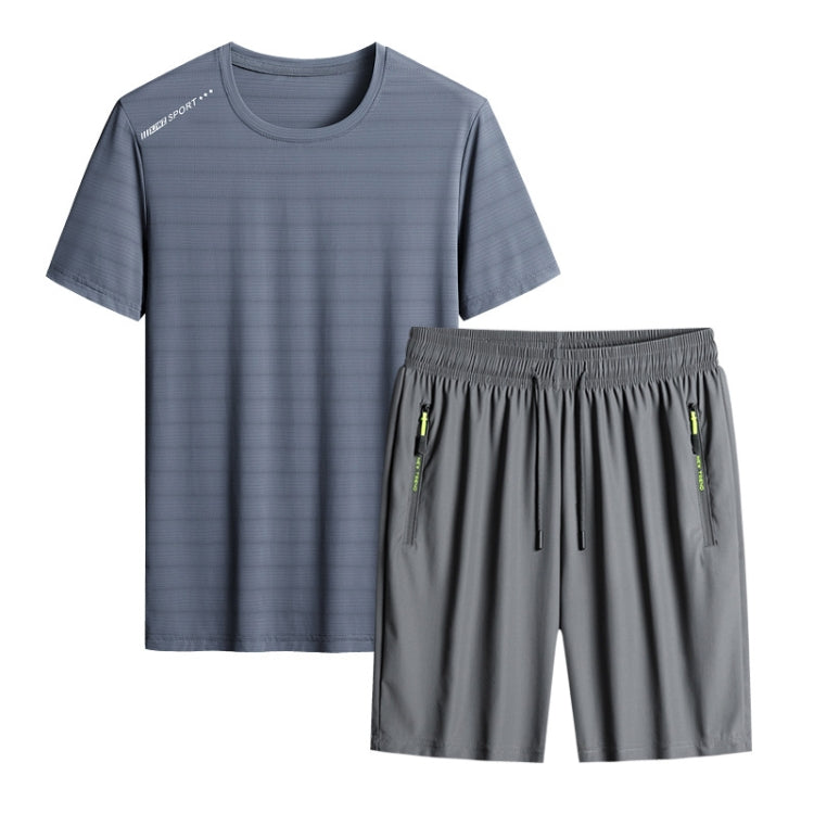 Summer Men T-shirt Short Pants Sports Suit Casual Fitness Two-piece Set, Size: